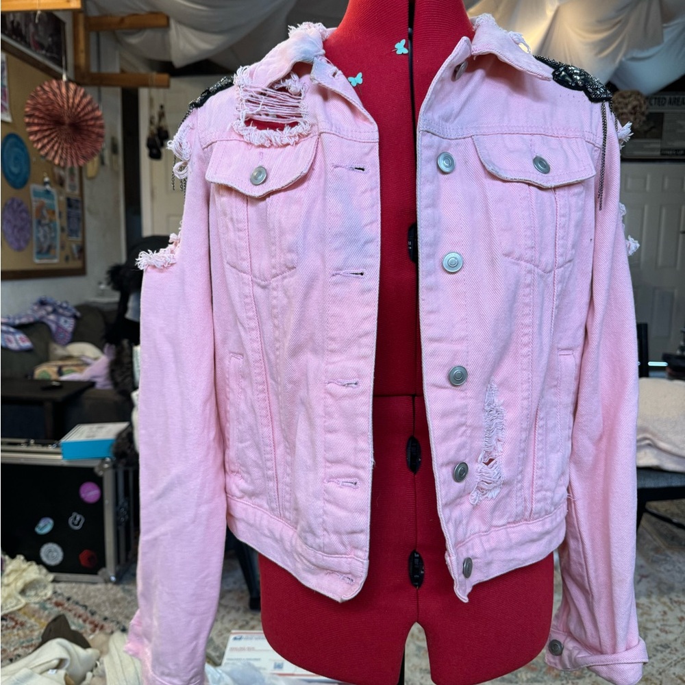 Embellished Frida Kahlo Denim Jacket